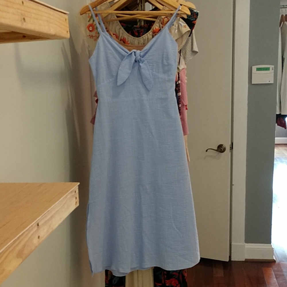 Cornflower blue midi dress